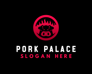 Pork - Pork Hot Bbq logo design