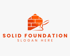 Mortar - Trowel Masonry Brick logo design