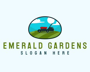 Lawn Mower Garden logo design