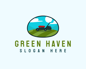 Lawn Mower Garden logo design