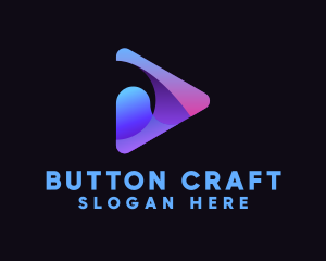 Multimedia Play Button logo design