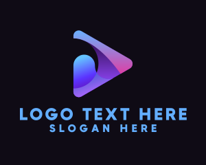 Application - Multimedia Play Button logo design