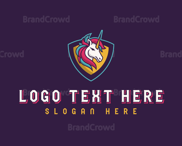 Streamer Unicorn Creature Logo