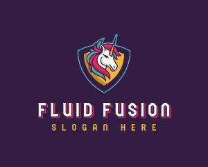 Streamer Unicorn Creature logo design