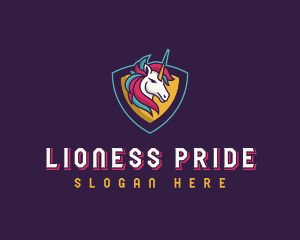 Streamer Unicorn Creature logo design