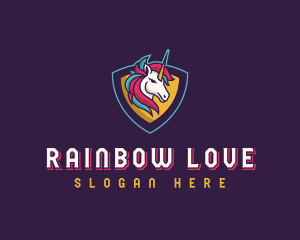 Lesbian - Streamer Unicorn Creature logo design