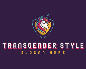 Streamer Unicorn Creature logo design