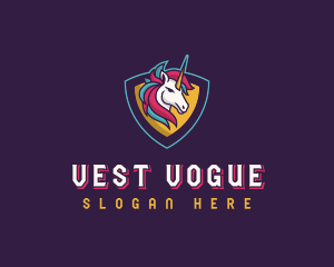 Streamer Unicorn Creature logo design