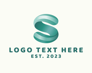 Letter S - 3D Stripe Letter S logo design