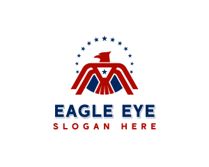 USA Eagle Patriot logo design