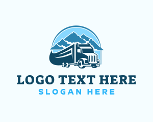 Mountain - Truck Mountain Logistics logo design