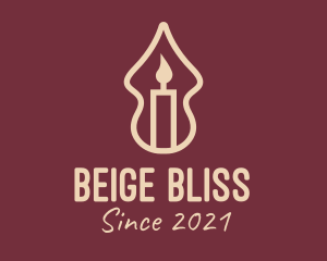 Beige Spa Candle  logo design