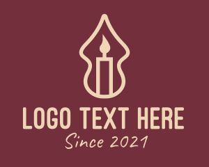Religious - Beige Spa Candle logo design