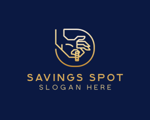 Outline Financial Saving logo design