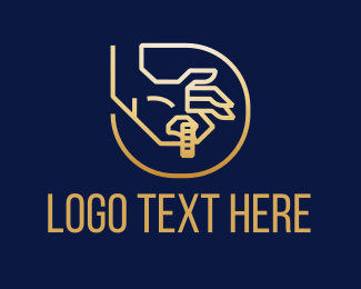 Outline Financial Saving logo design