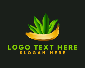 Vegan - Natural Banana Harvest logo design