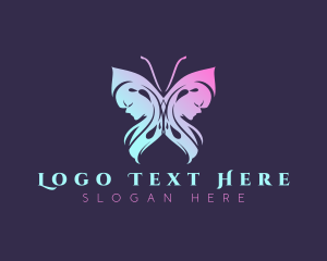 Brand - Feminine Butterfly Woman logo design