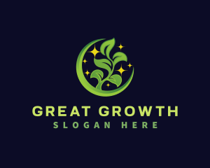 Leaf Plant Growth logo design