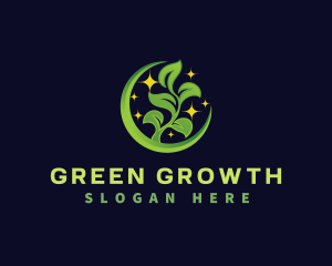 Leaf Plant Growth logo design