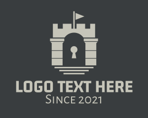 Protection - Security Castle Fortress logo design