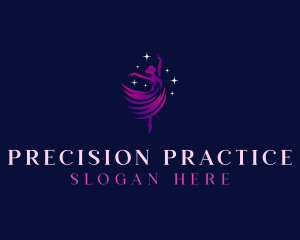 Practice - Ballerina Waltz Stars logo design