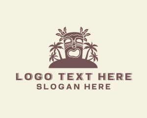 Island - Tropical Tiki Island logo design