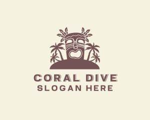 Snorkeling - Tropical Tiki Island logo design