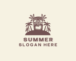 Tropical Tiki Island logo design