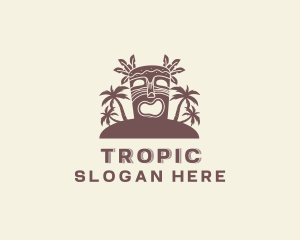 Tropical Tiki Island logo design