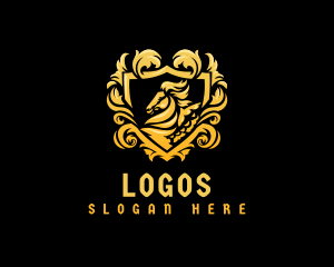 Victorian - Gold Pegasus Sigil logo design