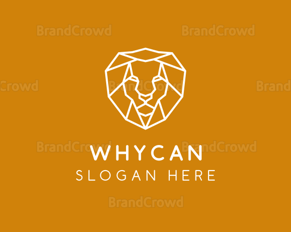 Geometric Lion Head Logo