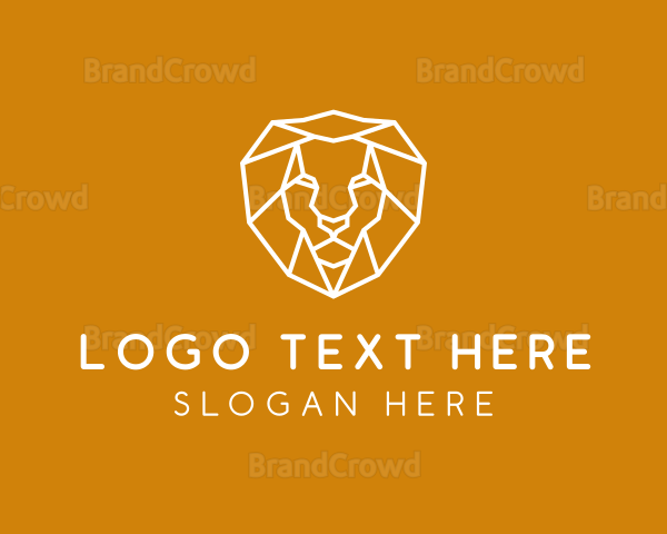 Geometric Lion Head Logo