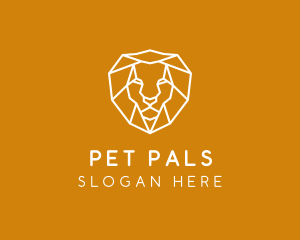 Geometric Lion Head  logo design