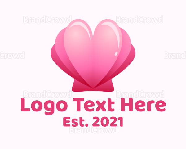 Heart Clam Shell Logo