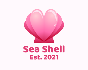 Heart Clam Shell  logo design