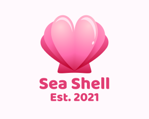 Shell - Heart Clam Shell logo design