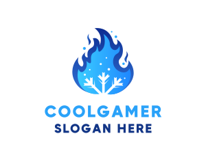 Ice - Blue Flame Snow logo design