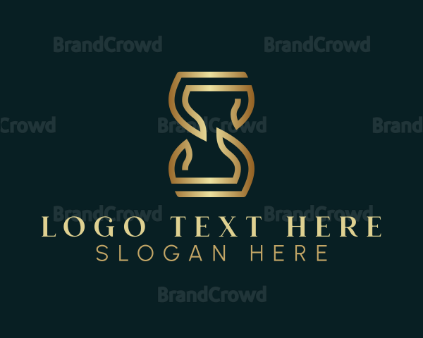 Luxury Hourglass Letter S Logo