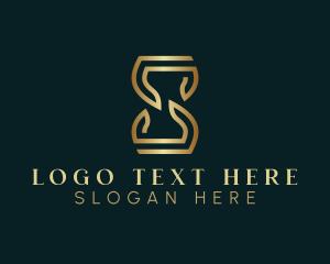 Number 8 - Luxury Hourglass Letter S logo design