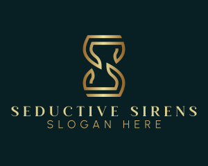 Luxury Hourglass Letter S logo design