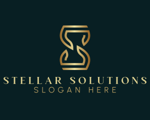 Luxury Hourglass Letter S logo design