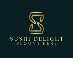 Luxury Hourglass Letter S logo design