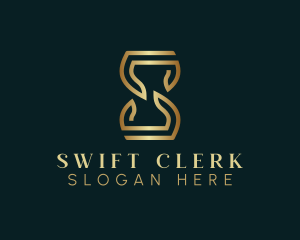 Luxury Hourglass Letter S logo design