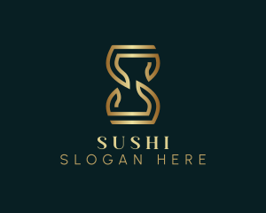 Luxury Hourglass Letter S logo design