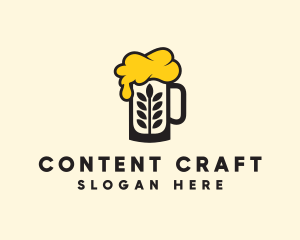 Barley Beer Mug logo design