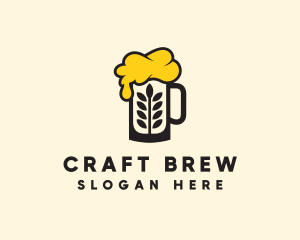 Beer - Barley Beer Mug logo design