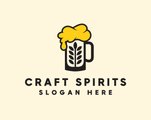 Alcohol - Barley Beer Mug logo design