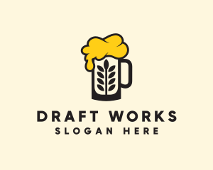Draft - Barley Beer Mug logo design