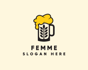 Barley Beer Mug logo design