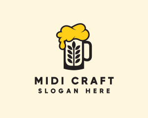 Barley Beer Mug logo design